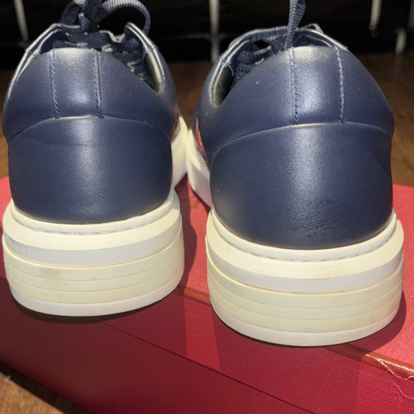 Bally Navy and Burgundy Men's Sneakers - Picture 4 of 6